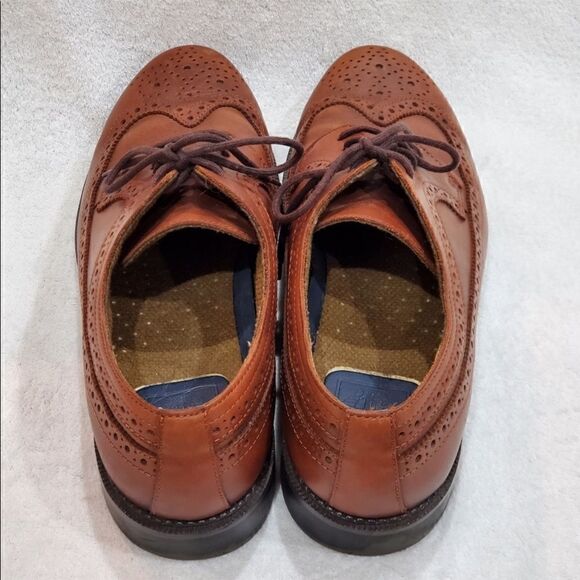 Dockers Mens Oxfords Brown Leather Wingtip Lace Up Shoes Size 10.5 M - Picture 10 of 13